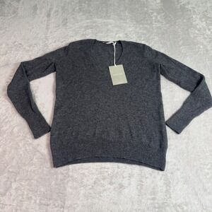 NWT Everlane Women's The Cashmere V-Neck Sweater Charcoal Gray XXS